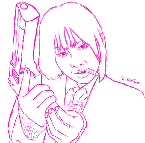 Digital sketch for a traditional watercolor painting